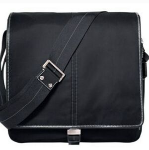 🗼RARE🗼Coach unisex black nylon messenger bag 5373